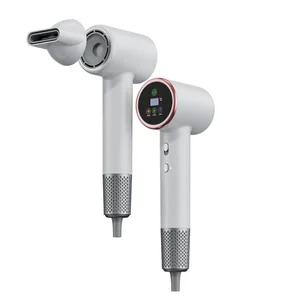 Low-noise Temperature-controlled Ion Hair Dryer with LED Display and Multiple air Nozzles Meets the Styling Requirements