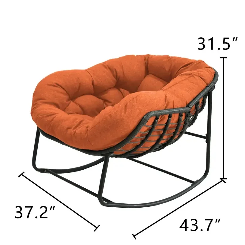 Arm Chair Factory Wholesale Unique Design Cozy  Recliner Reclining Folded  Rocker Rocking Arm Chair with Padded Cushion
