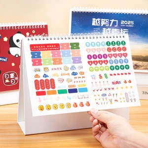 Factory Direct Sale Calendar Printed Custom Table Calendarios OEM Art Paper Desk Calendar with Sticker