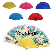 23cm Personalised Plastic Hand Fan Plastic Handheld Colored Folding Fans for Women & Festival Accessories