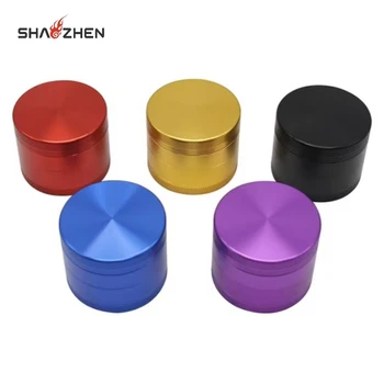 Hot-Selling Wholesale Flat Aluminum Alloy Grinding  30/40/50/55/63/75MM- 4-Layer Tobacco Grinder