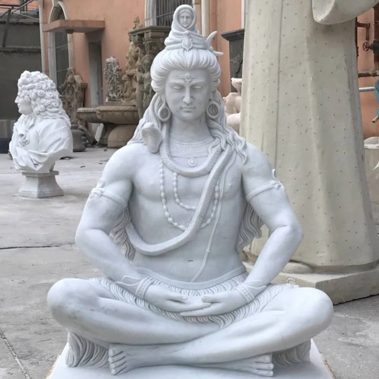 Manufacturers Classic Hindu God Buddha Sculpture Polished White Marble