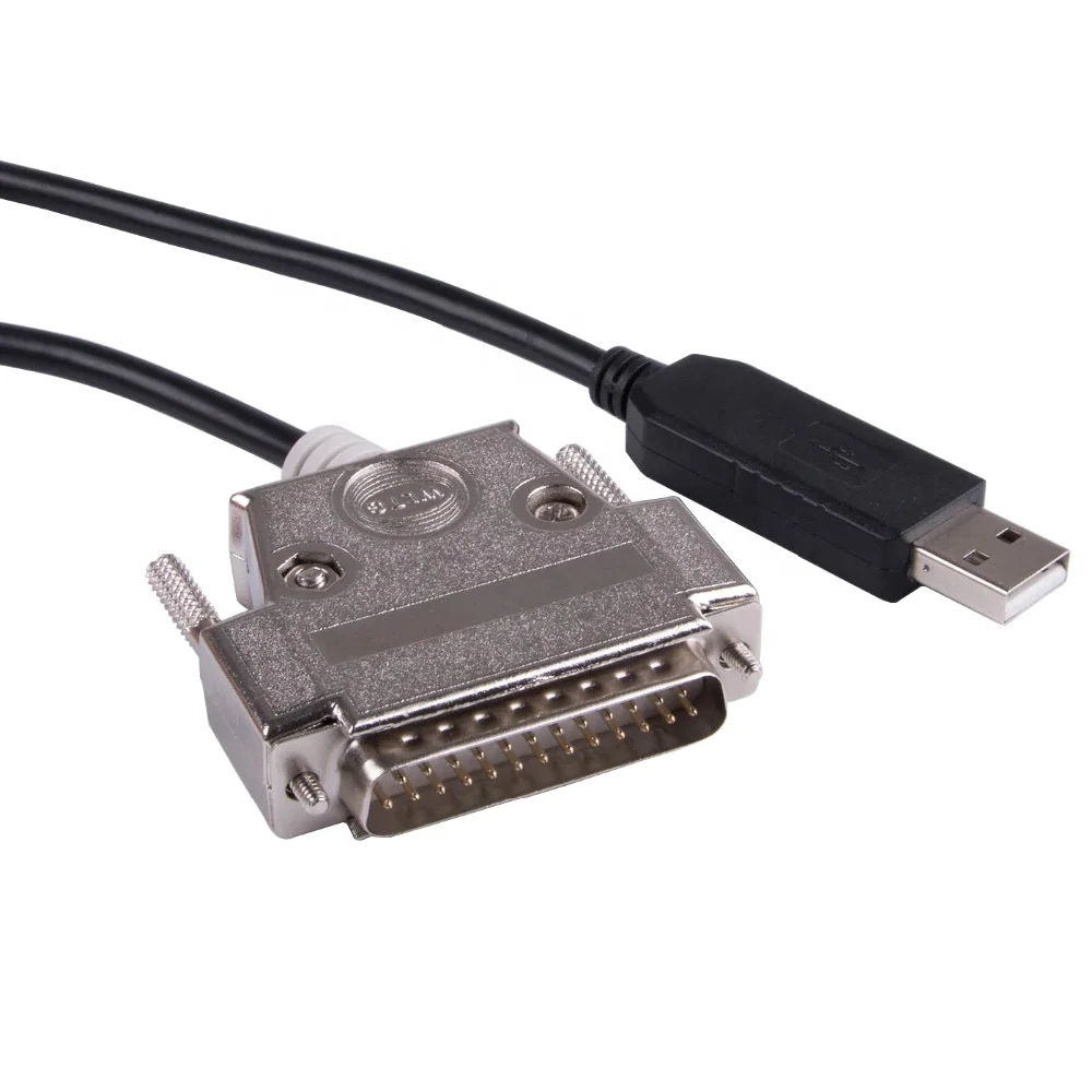 ftdi chip usb to rs232 25 pin db25 male connector serial adapter