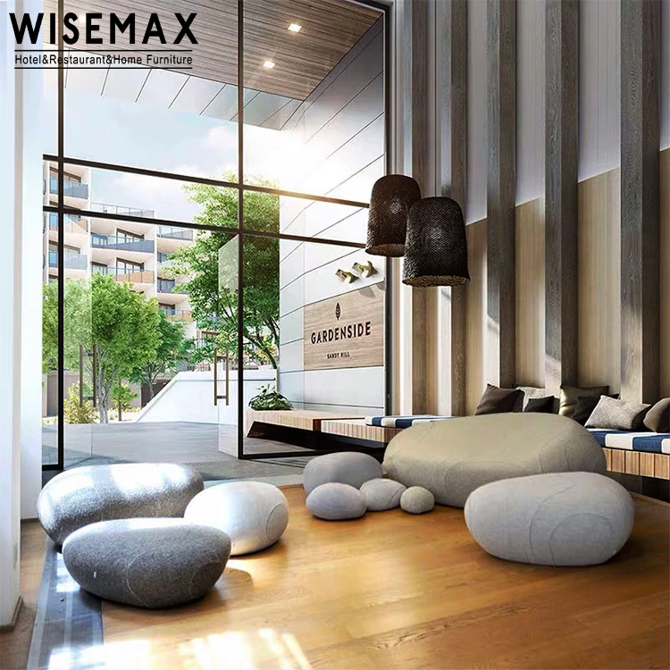 Мебель WISEMAX для отдыха стильный стул гостиной Розовый бархатный круглый пуф