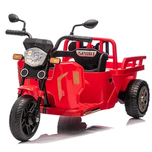Unisex Double Drive Motor Electric Children's Tricycle with Double Light Music Plastic 2-4 Years