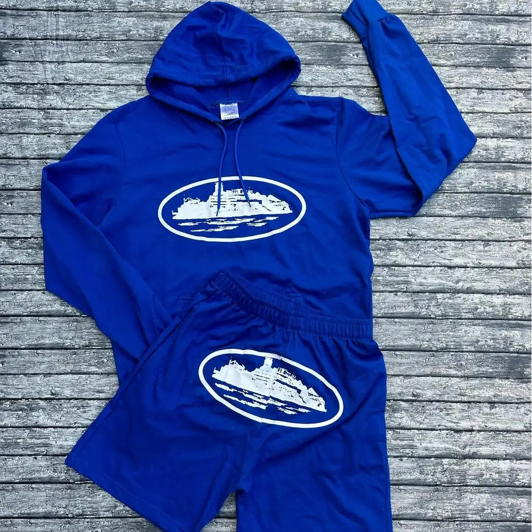 100 % čistá bavlna – vysoce kvalitní streetwearový retro styl pro jarní období, standardní střih, těžká váha, potiskované síťovou tiskovou technikou soupravy s kapucí