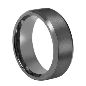 Custom Classic Men's Wedding Bands or Rings Non-Tarnishing Top Selling  Grey Tantalum Ring