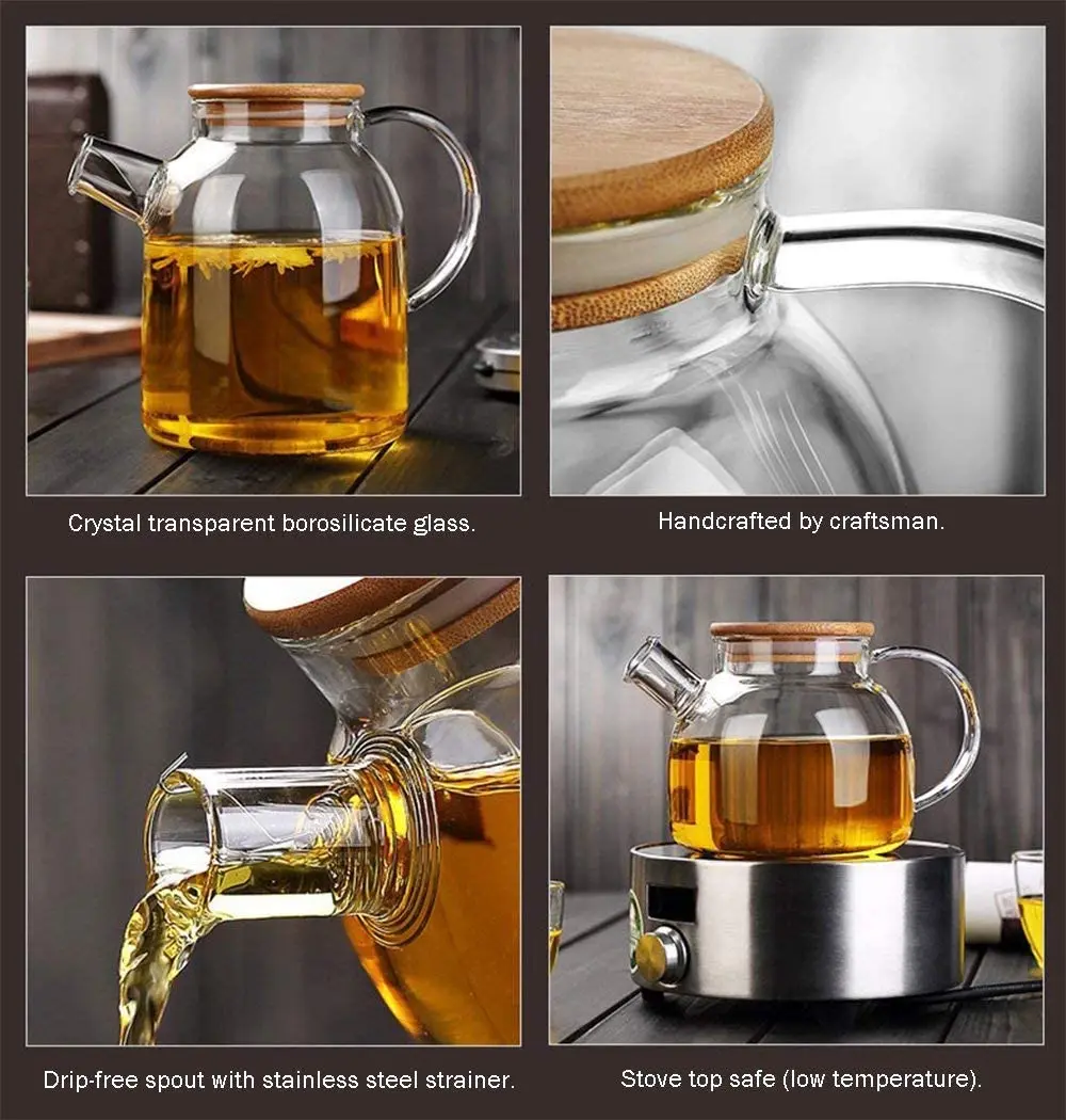 High Borosilicate Glass Teapot Glass Tea Infuser Pot Buy Heat