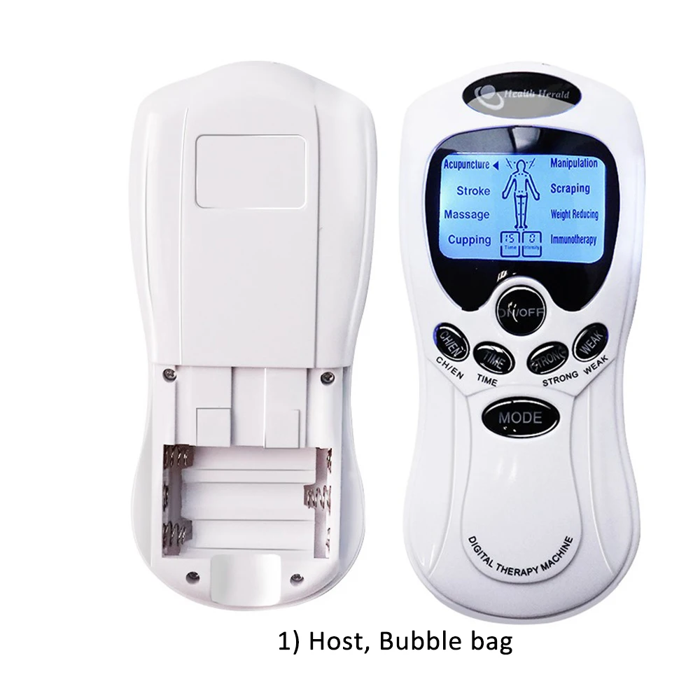 8 Modes Electric Muscle Stimulator Dual Output EMS Acupuncture Body Massage  Digital Therapy Machine Electrostimulator Massager