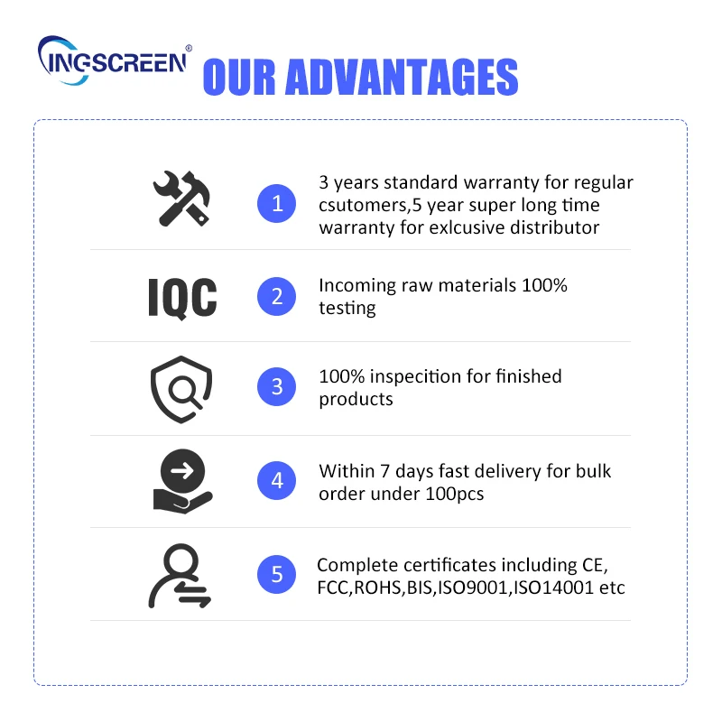 INGSCREEN Digital Display Signs and Display Menu and Screens Floor Standing Kiosk 32 43 49 55 Inch Android Video LCD Advertising