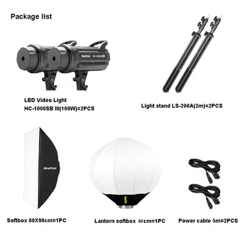KT - HC403 100W 5600K Daylite COB LED Studio Film Video Light Kit for Live Stream detail image