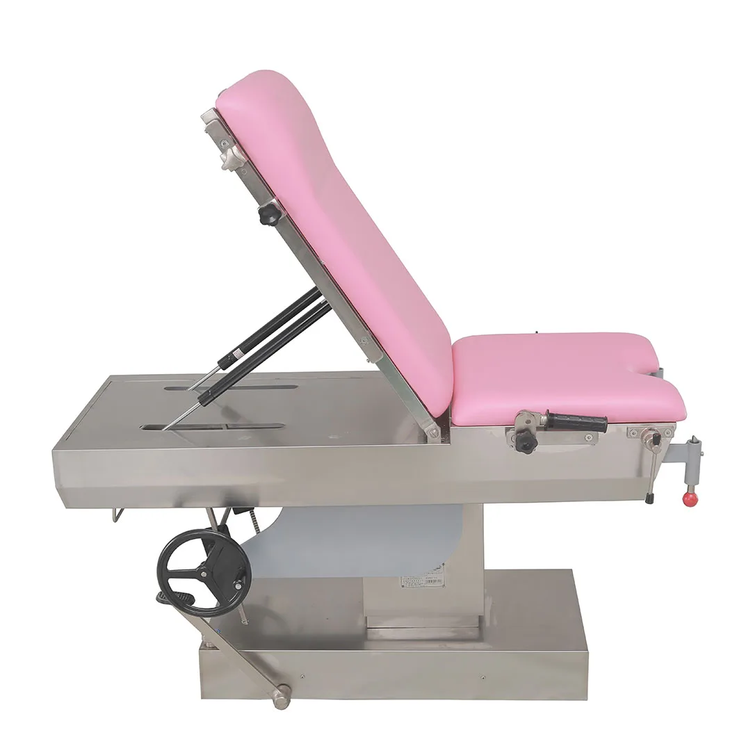 Stainless Steel Medical Manual Gynecology Labor Birthing Obstetric and Delivery Bed