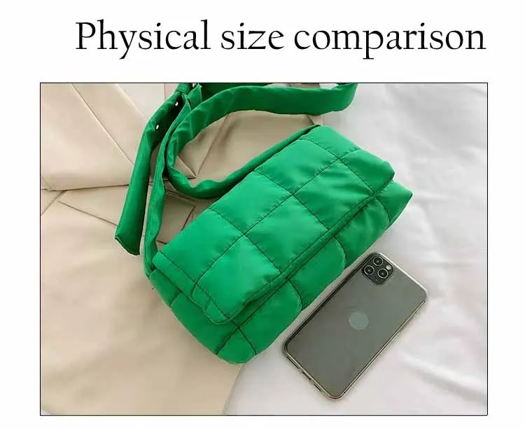 New Arrival Designer Women Purses Bags Winter Cross Body Puff Cushion