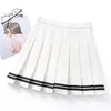 White skirt with black stripes