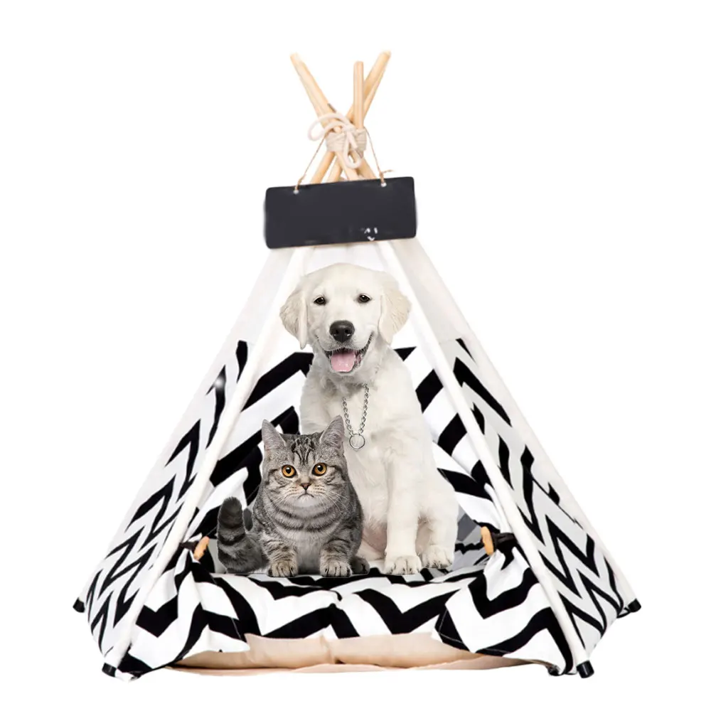 Portable Folding Dog Cat Pet House Bed Tent Indoor Outdoor Kennel Teepee New 