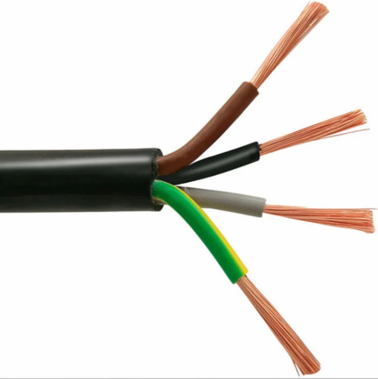 RUITIAN H05VV-F PVC Jacket Flexible 2Core  3Core  4Core 5Core Copper Electrical Cable Wires Roll Electrical Cable