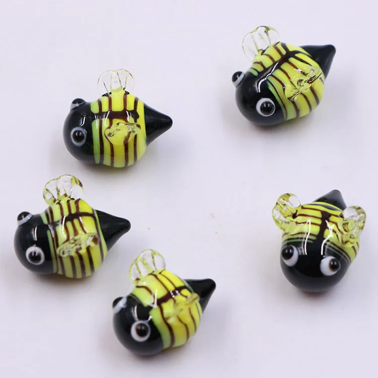 Miniature Murano Lampwork Glass Honey Bee Figurine