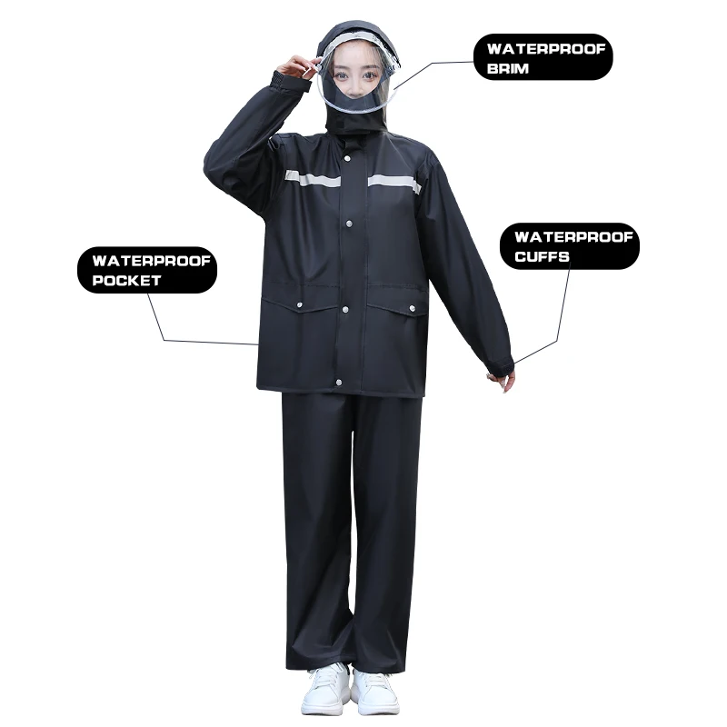 Motorcycle and Bicycle Rainwear For Fishing waterproof Split rain coat  raincoat In Travel