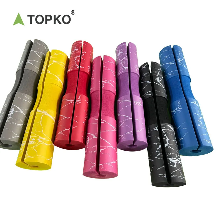 Topko Custom Logo Gym Weightlifting Neck Shoulder Protective Pink Foam Nonslip Barbell Squats