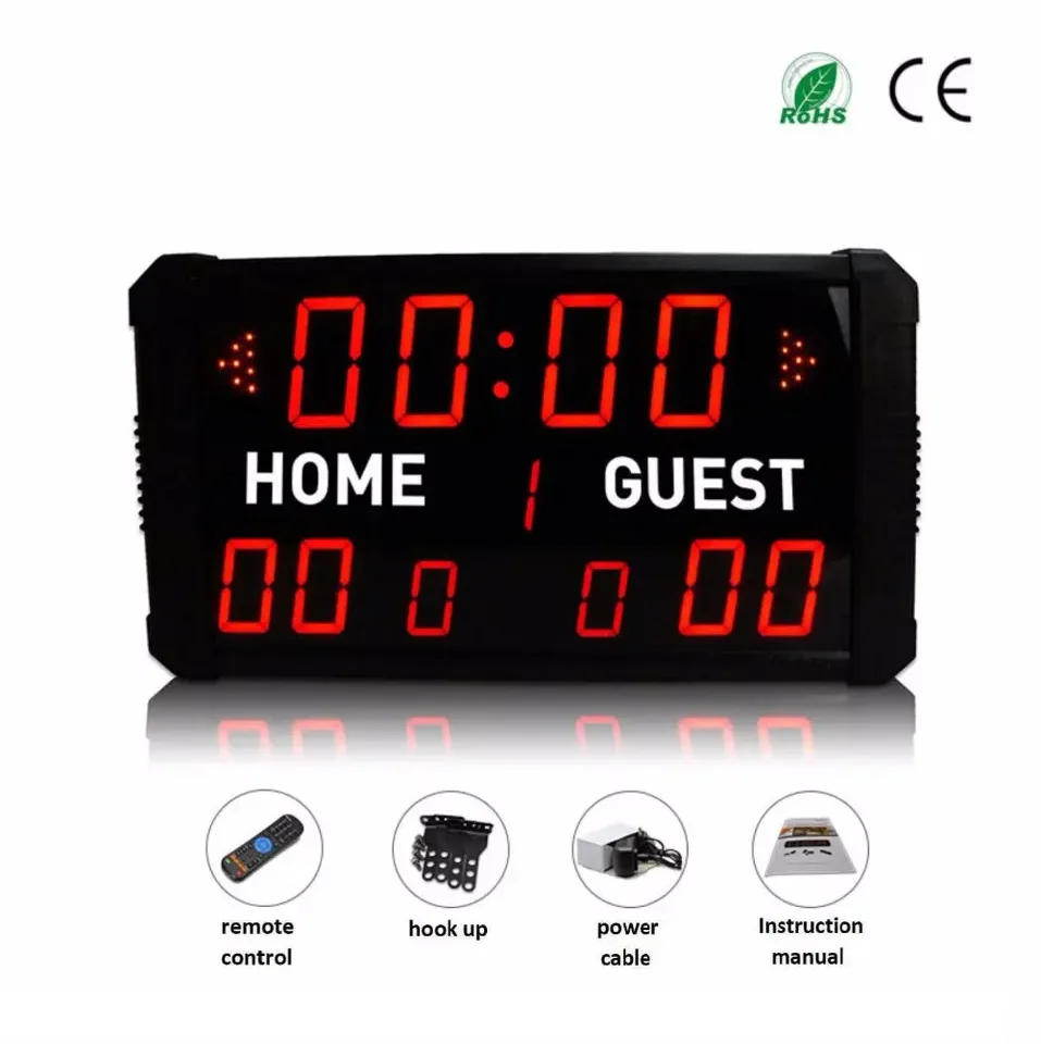 Basketball Scoreboard Electronic 24s Countdown Ball Game Remote Control Indoor Scoreboard