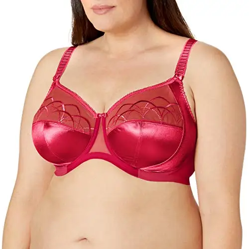 adviicd Under Outfit Bras for Women Women's Plus Size Cate Underwire Full Cup  Banded Bra Pink 95C 