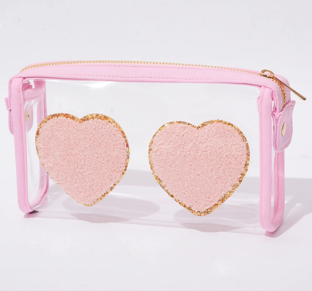 Keymay Bag Women Clear Makeup Organizer Pouches Toiletry Bags Bulk Makeup  Travel Large Clear PVC Transparent Cosmetic Bag