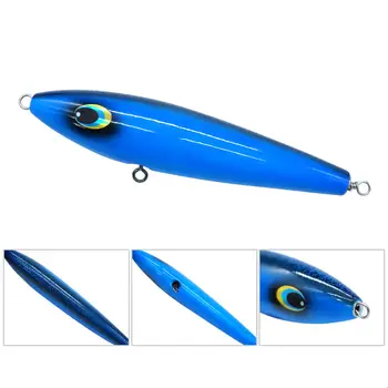 CHEERY 120g Printed Wooden Fish Resin Minnow Pencil Hard Bait Saltwater Fishing Lure for Trout Pike River Lake Stream – Minnow – view 5