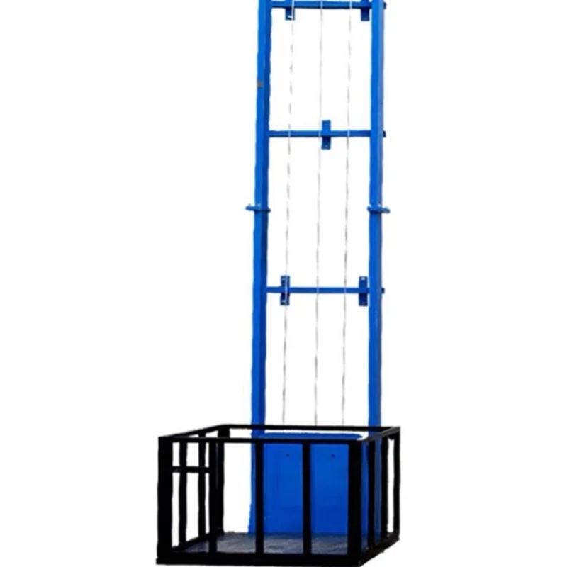 Hoisting  Elevator Lift Customized Height Hydraulic Chain Lift Heavy Objects Guide Rail Indoor Industrial Warehouse Cargo Lift