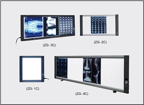 Adjustable Medical X Ray Film Viewer Led Screen Quadruple Negatoscope Led with Sensor