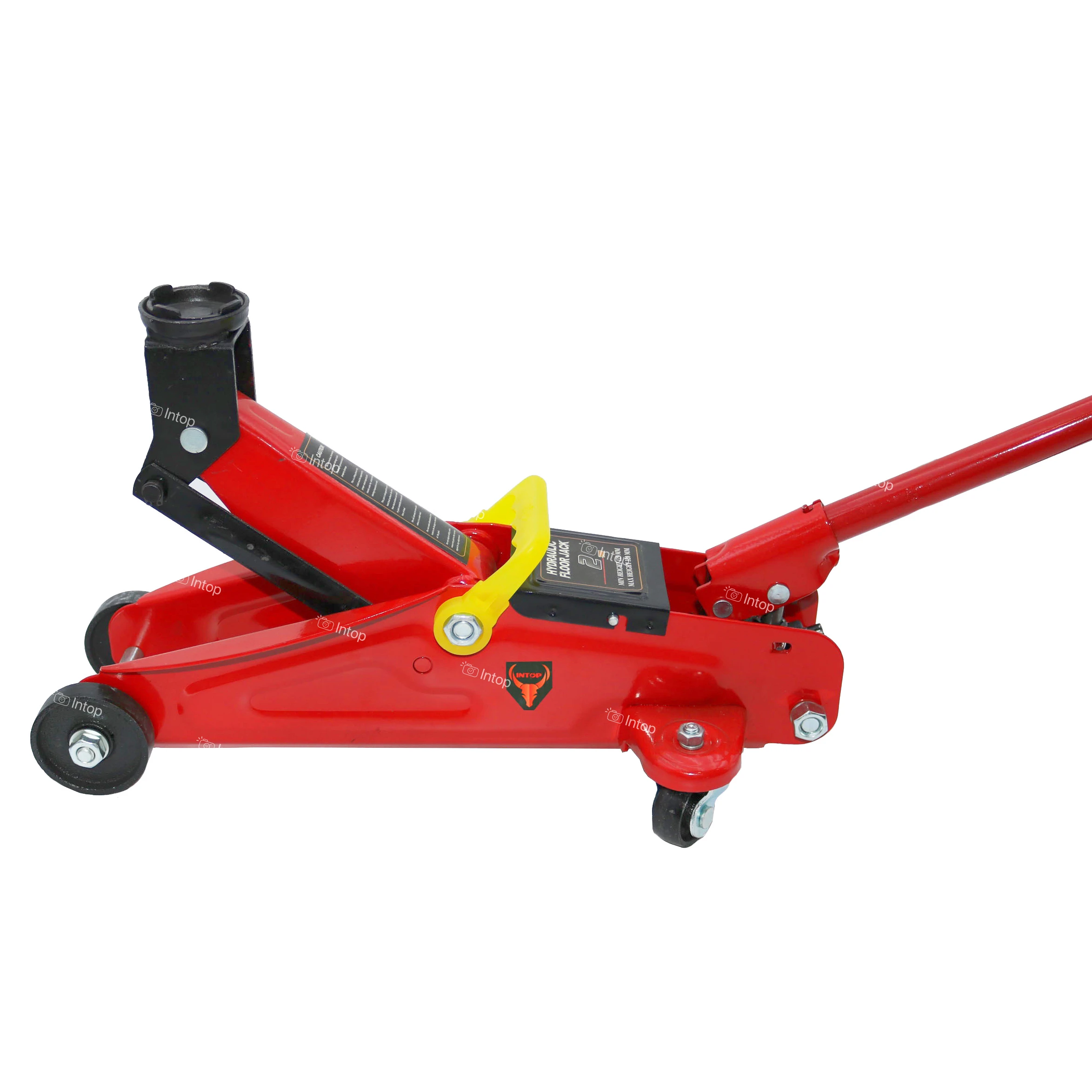 HOMCOM - Cric hydraulique à profil bas, cric de sol robuste en acier pour course, capacité de 2 tonnes (4 000 lb), plage de levage de 12 cm à 30 cm, rouge