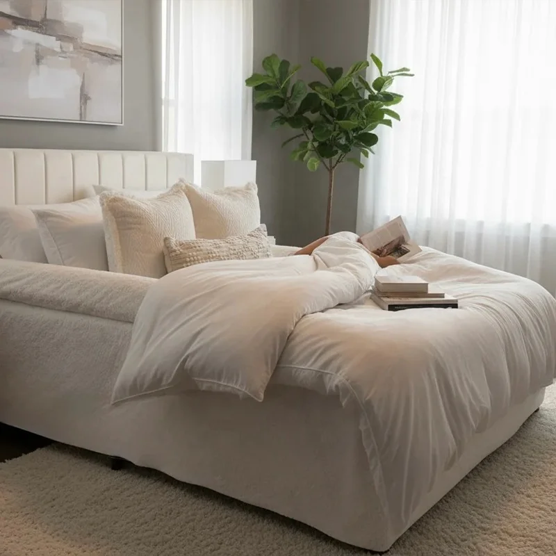 Most Popular Washable Cover Breathable Soft Sponge White Bordered Bed Sheet details