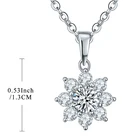 Sterling Silver Pendants Silver Wholesale Fashion Trendy Rhodium Plated Full Iced Out 925 Sterling Silver Women Themed Snowflake Zircon Pendants For Necklace