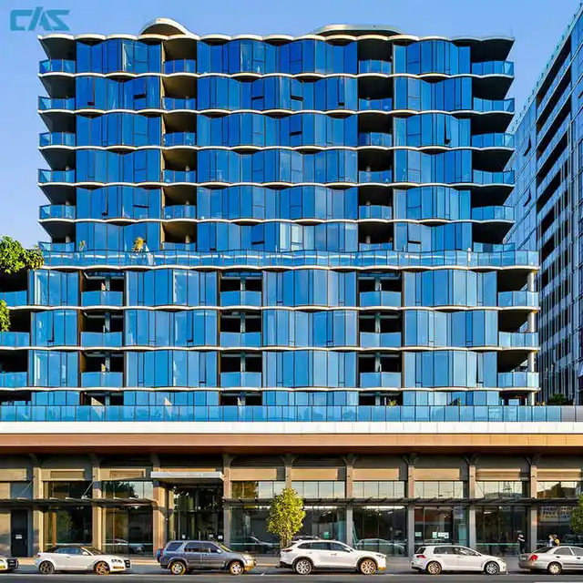 Modern Aluminum Unitized Glass Curtain Wall System Exterior Structural Window Wall Curtains for Skyscraper Building Glass