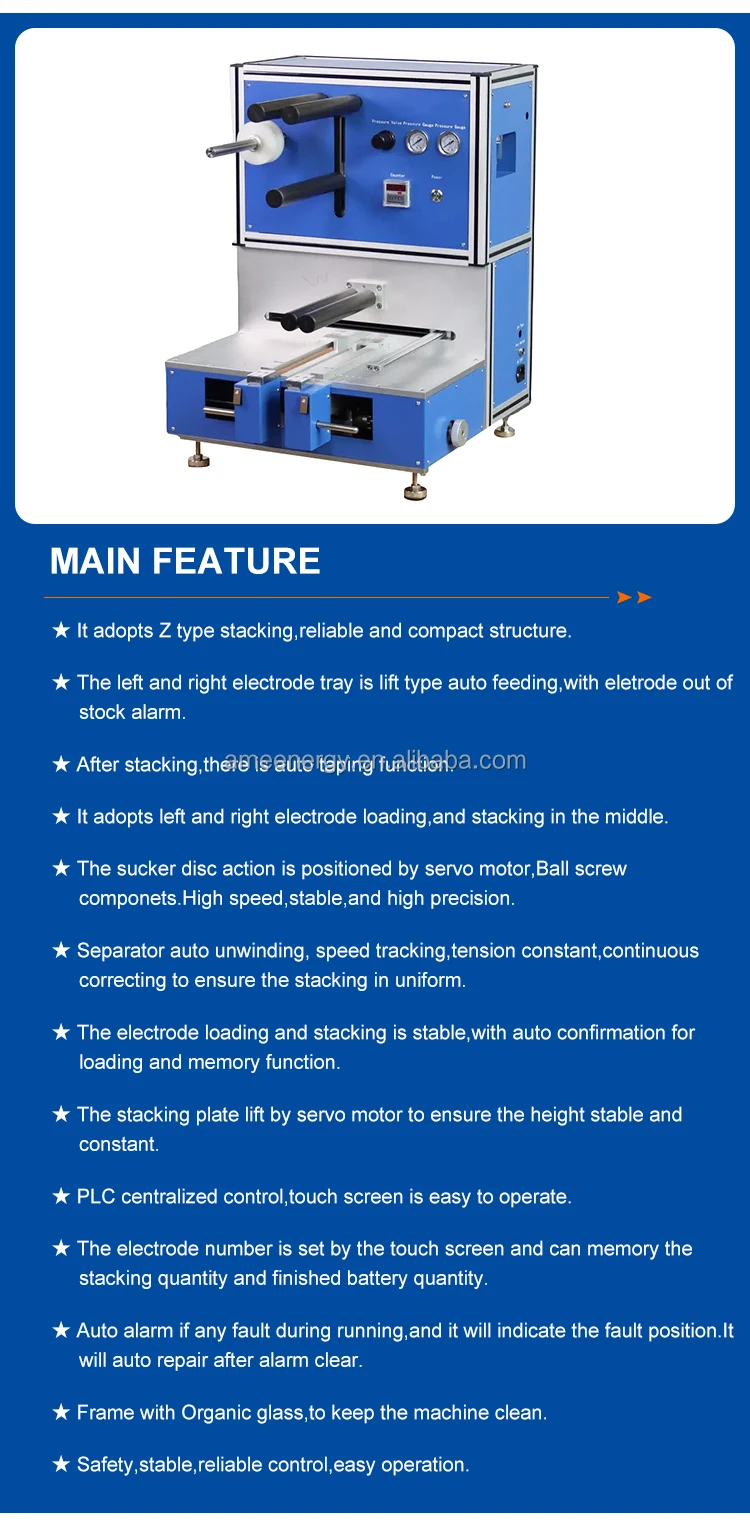 Pouch Cell Electrode Laminating Stacker Separator Film Stacking Machine ...