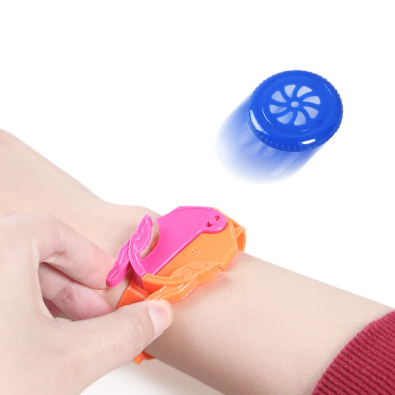 Fun and Cheap Mini Plastic  Ejection Flying Saucer Watches Toys Plastic Launcher and Flying Disc for Promotion