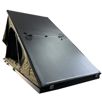 OEM Vietnam Carbon Fiber Solar Rooftop Tents Lightweight Carbon Solar Panel Car Roof Top Tent Hard Shell Triangle Offroad Camp