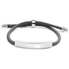 Bracelet corde grise-acier