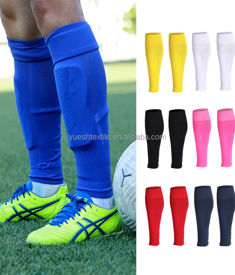 Silicone Waves Compression Soccer Socks Calf Sleeve Full Nylon Leg