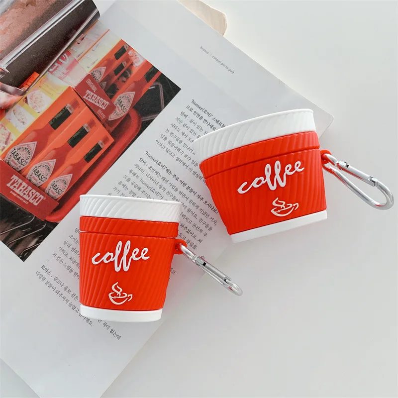3D Cute Coffee Silicone for Apple Airpods Pro Earphone Case