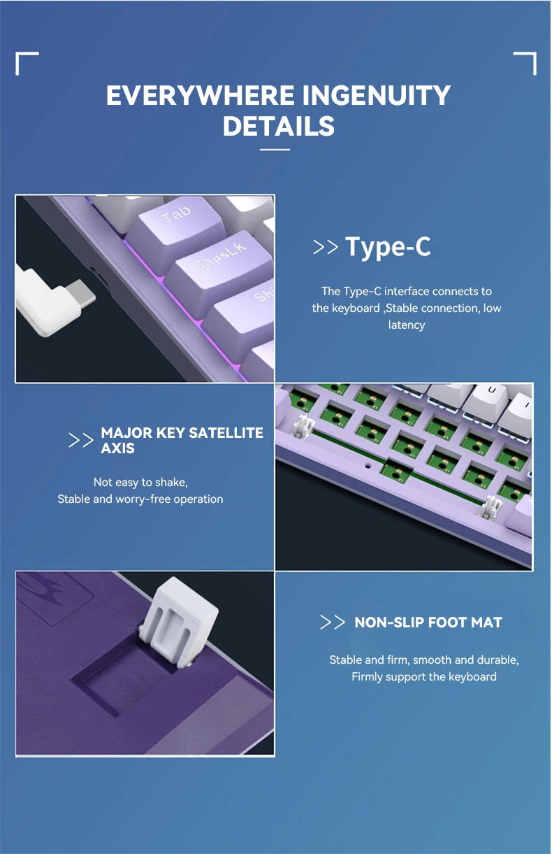 Custom Keyboard Eyooso Z94 Wired Led Switch Computer Gaming Keyboard