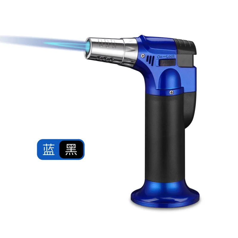 Accendino Torcia Butano Jet Antivento - Fiamma Blu Regolabile, Ricaricabile, In Lega Di Zinco, Con Confezione Regalo, Per Esterno E Campeggio