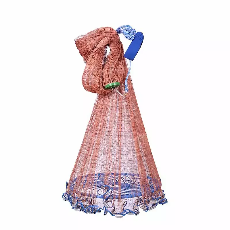 Factory Sale Brown Nylon 412 Feet Casting Nets For River And Lake