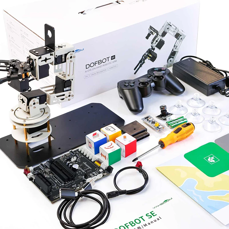 Yahboom 6DOF DOFBOT SE AI Vision Robotic Arm with ROS Python Programming Virtual Machine Version  Learning Kit