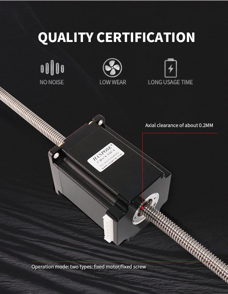 product hanpose 57ha76 t104 300mm 28a 189ncm through stepper motor suitable for cnc milling machine  lead screw stepper motor nema 23-4