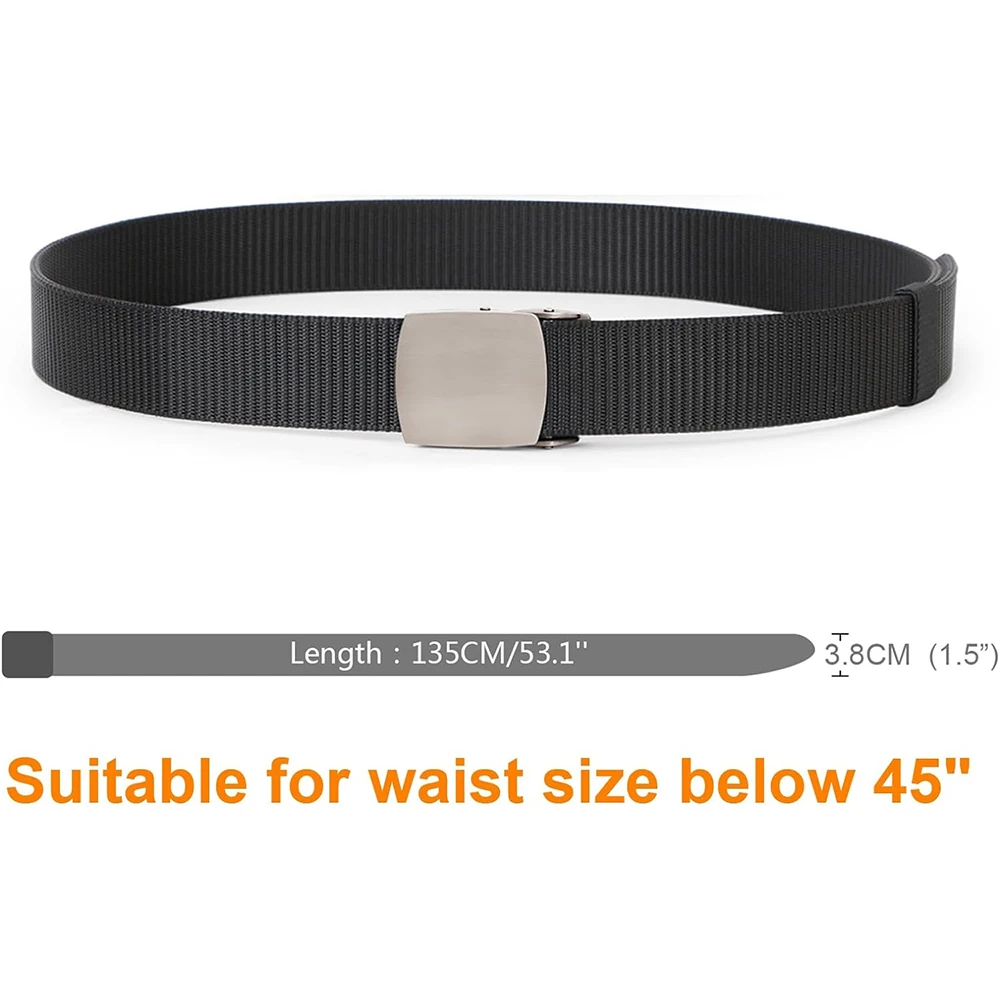 Adjustable Training Tactical Belts Nylon Web Belt Wear-resistant Lightweight Heavy Duty Metal Buckle Tactical Belts