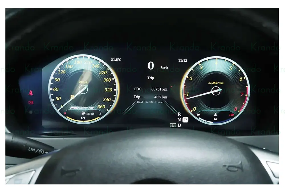 Krando Speedometers Dashboard For Benz C W204 C180 C200 C220 C260 C300