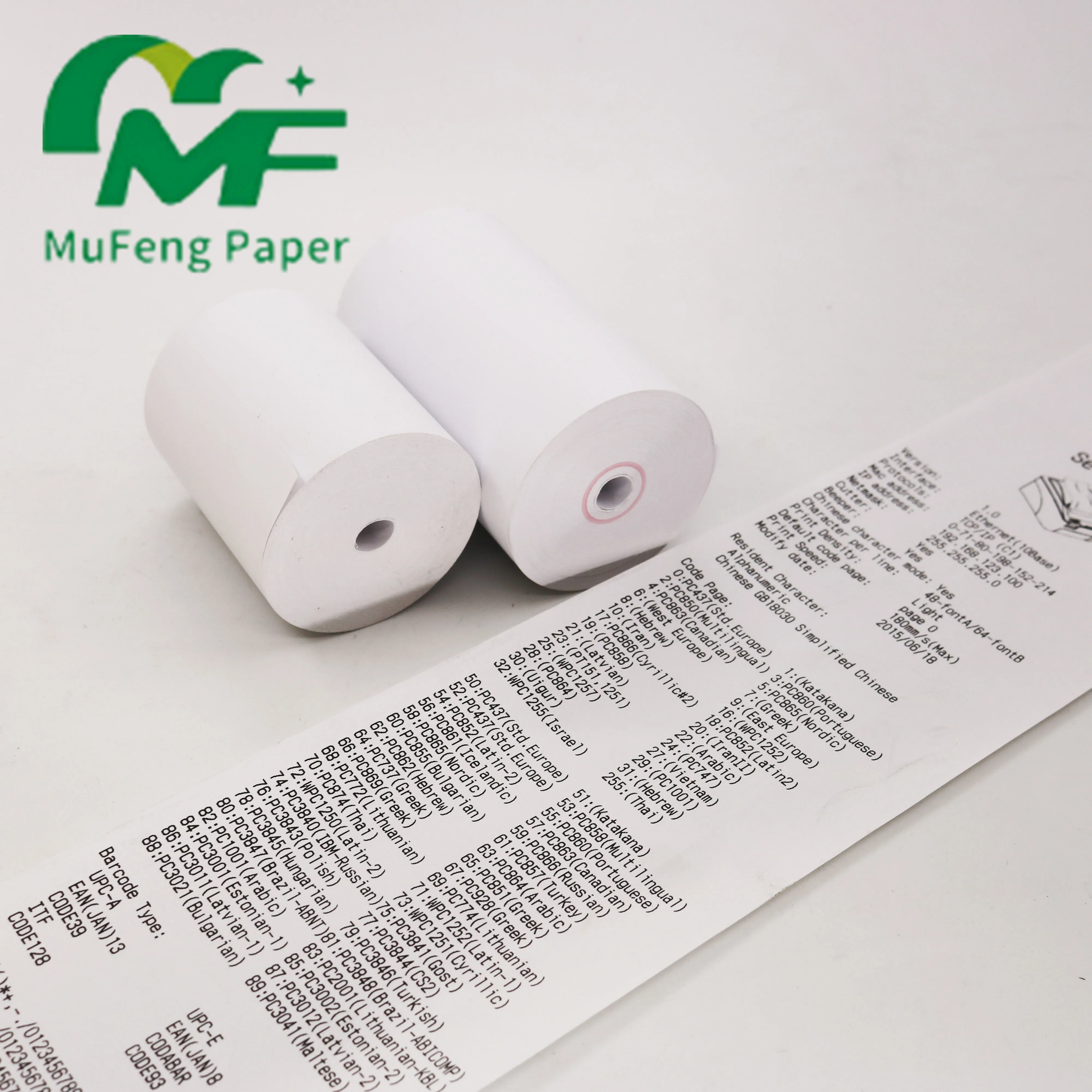 China Manufacturer Lower Price Pre-printed Thermal Paper Roll 57mm x 40mm 65gsm