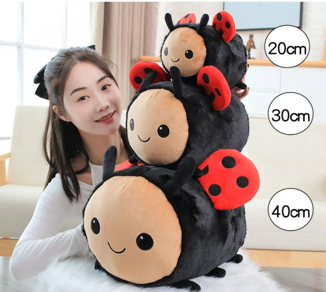 Cute Ladybug Plush Pillow Ladybug Bee Stuffed Plush Toy Sleeping