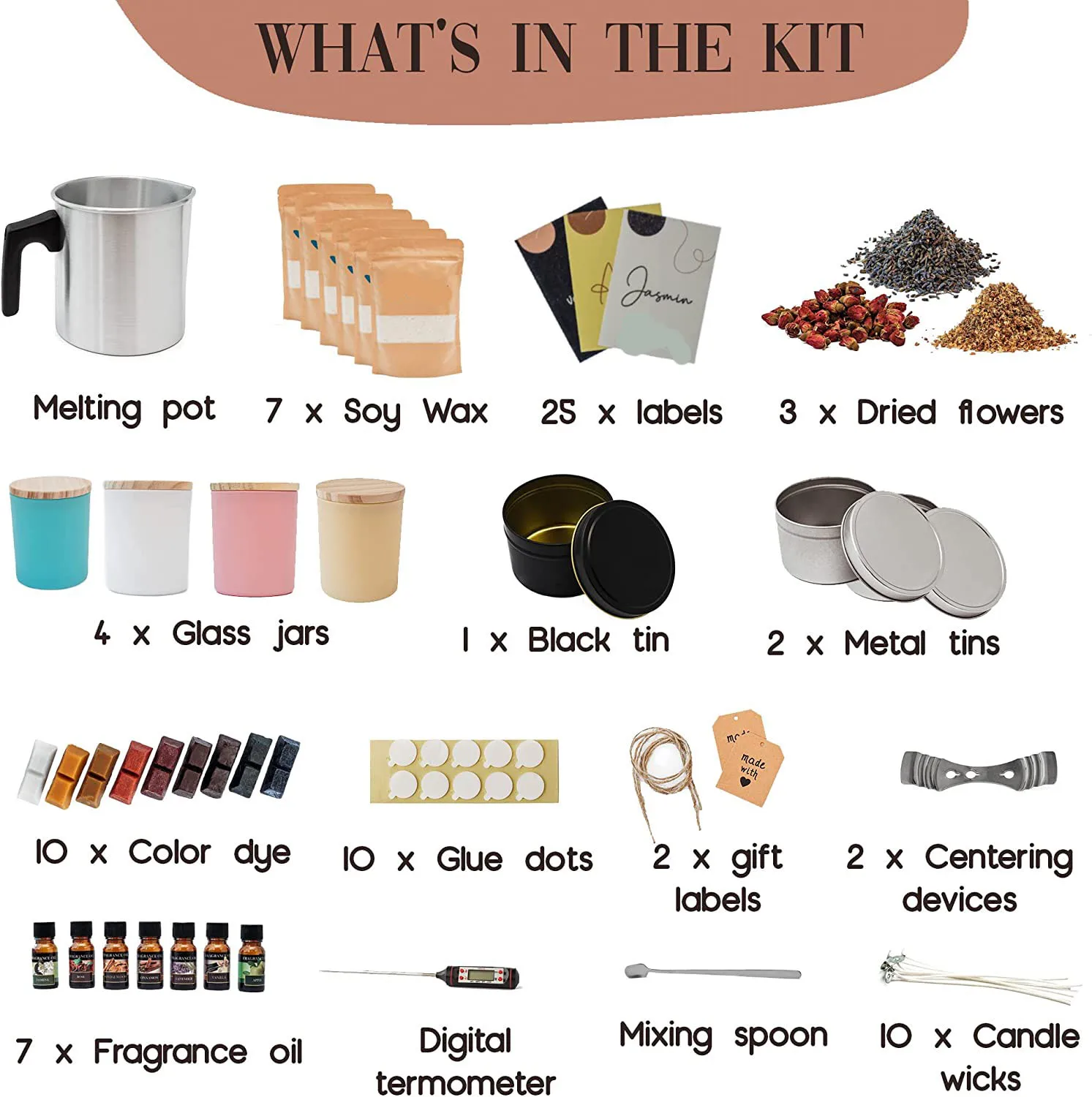 Candle Making Kit Easy To Make Colored Candle Soy Wax Kit Include Wax