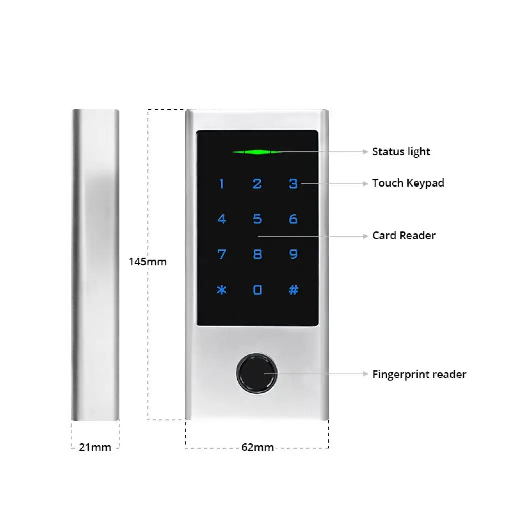 SAIJIA Office Time Attendance RFID Card Reader Biometric Waterproof Fingerprint Access Control With Tuya App